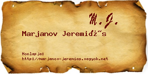 Marjanov Jeremiás névjegykártya